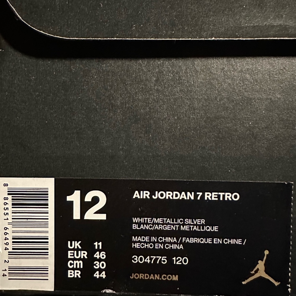 Jordan 7 Pure Platinum